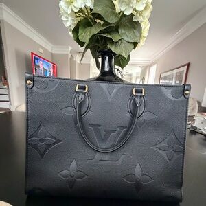 Louis Vuitton Black Embossed Satchel